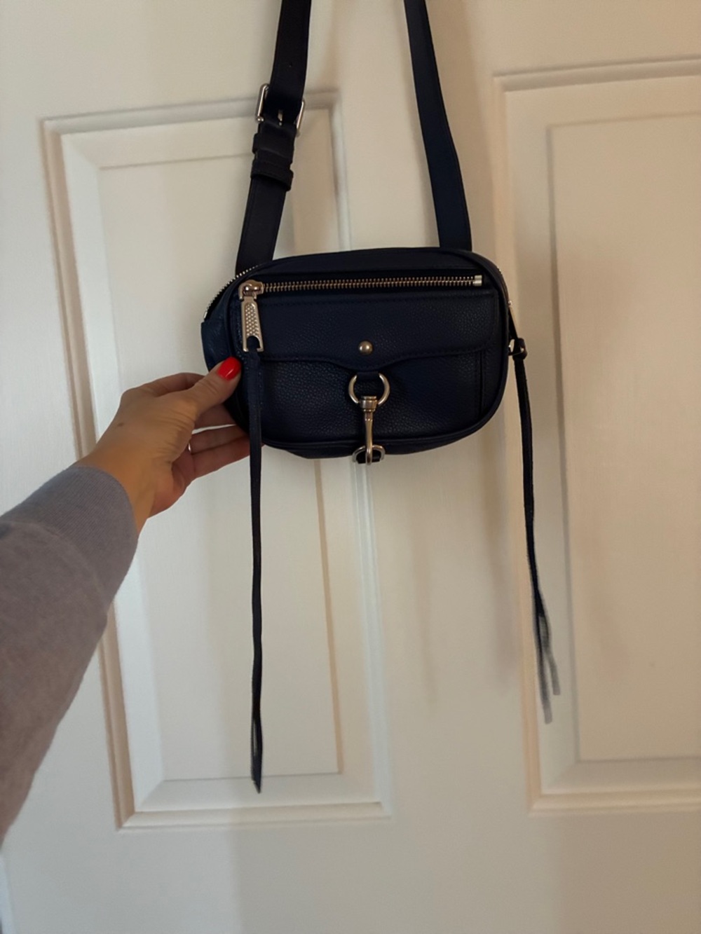 Rebecca Minkoff Blue Blythe Leather Belt Bag/Cross Body - Picture 14 of 16